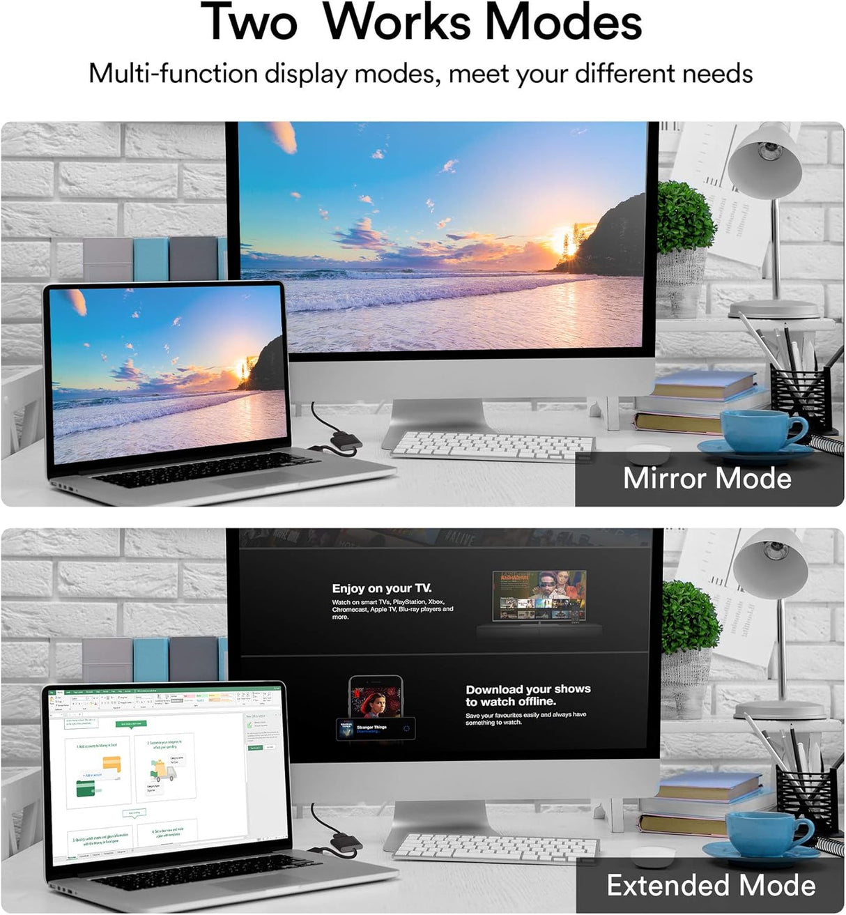 Adaptador DP a VGA, convertidor DisplayPort a VGA chapado en oro macho a hembra 1080P (negro)