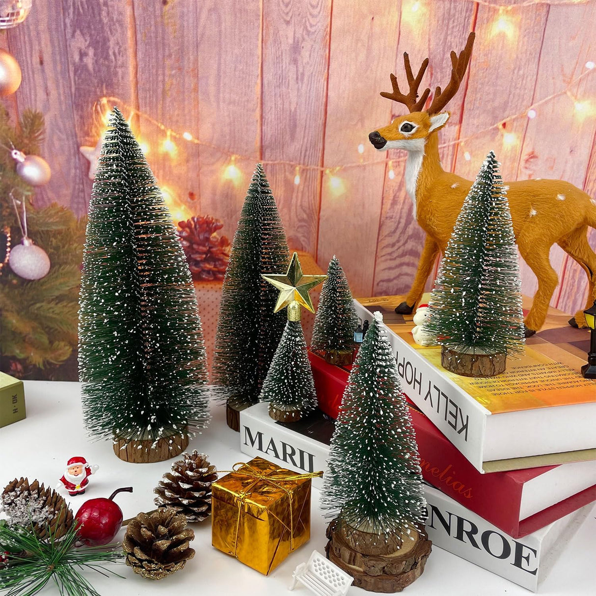 Árboles de Navidad Mini de Cepillo Artificial - Decoración 4-12 in