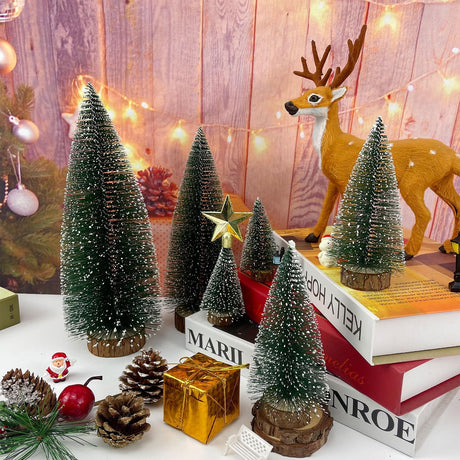 Árboles de Navidad Mini de Cepillo Artificial - Decoración 4-12 in