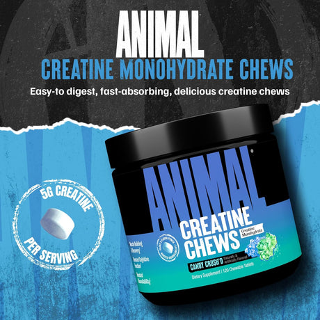 Animal Creatine Chews – Creatina Monohidrato con AstraGin y Sal, Max Absorción