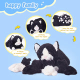 Peluches Mama Gato y Bebés EARTHSOUND, Set Suave 16