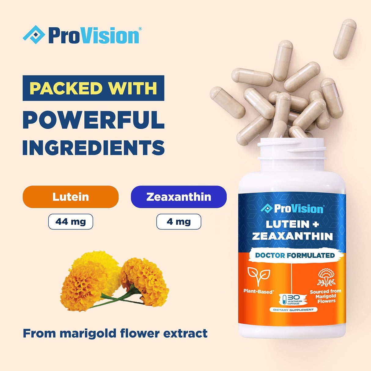 ProVision Suplementos de luteína y zeaxantina oculares 30und