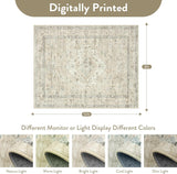 Alfombra Lavable 8x10 LIVEBOX Antideslizante Vintage Boho