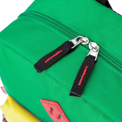 Morral o Mochila escolar para niños color verde y azul