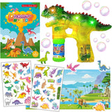 Set de Juguetes de Dinosaurios, Incluye Pistola de Burbujas y Figuras