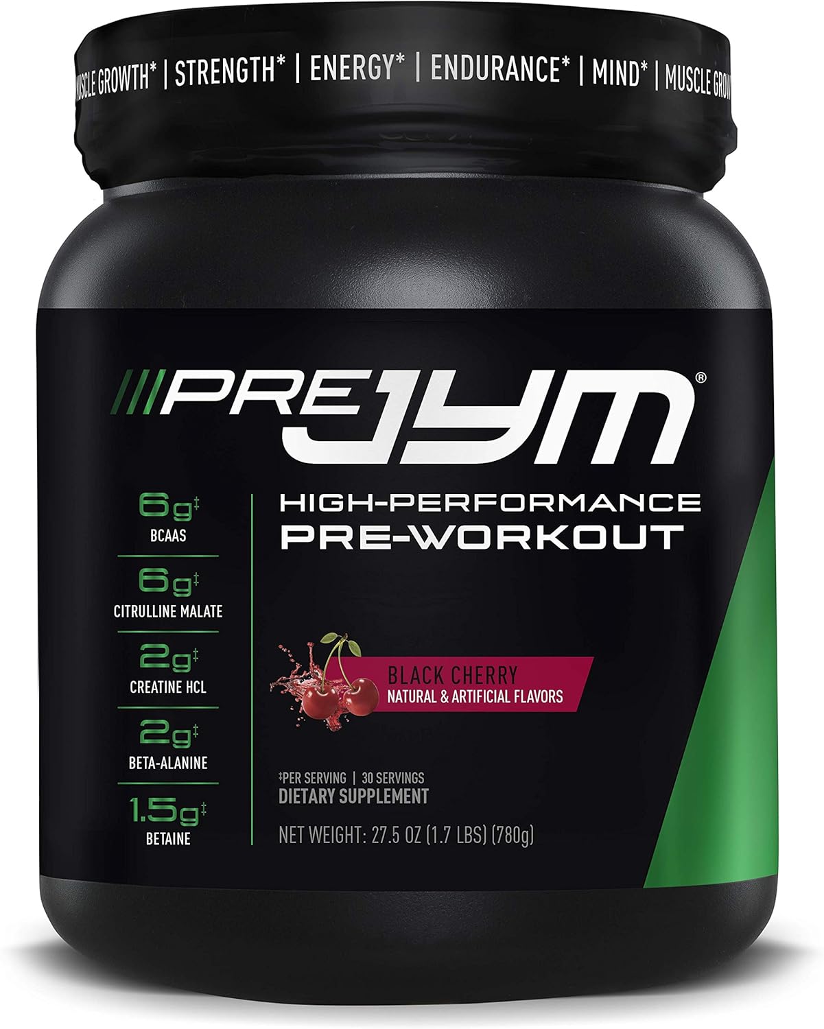 Suplementos Alimenticios  Pre Jym  cereza negra  30 unidades