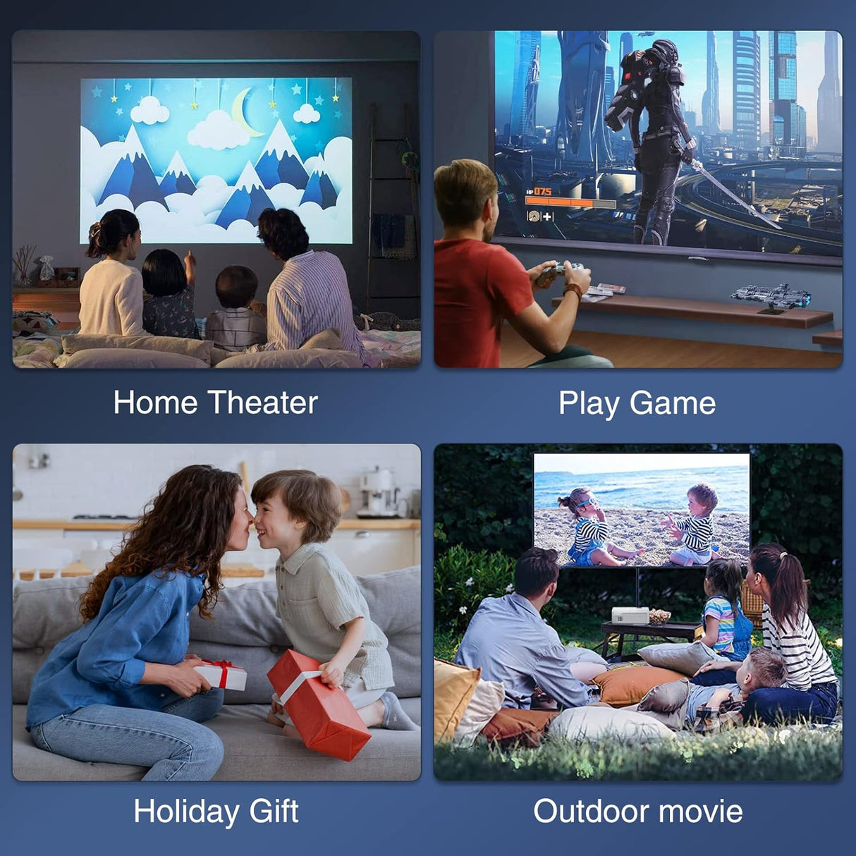 Proyector 1080P, portátil, WiFi 5G, compatible 4K, Tripod