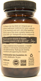 Suplemento orgánico de neem Limpiador y purificador 90 cáp