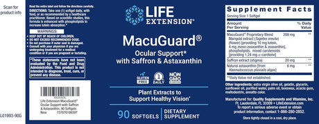 Life Extension MacuGuard Ocular Support 90 cápsulas blandas