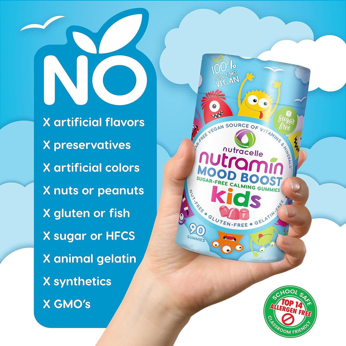 Gummy Calmante NUTRAMIN Kids con Magnesio y Ashwagandha 90 ct