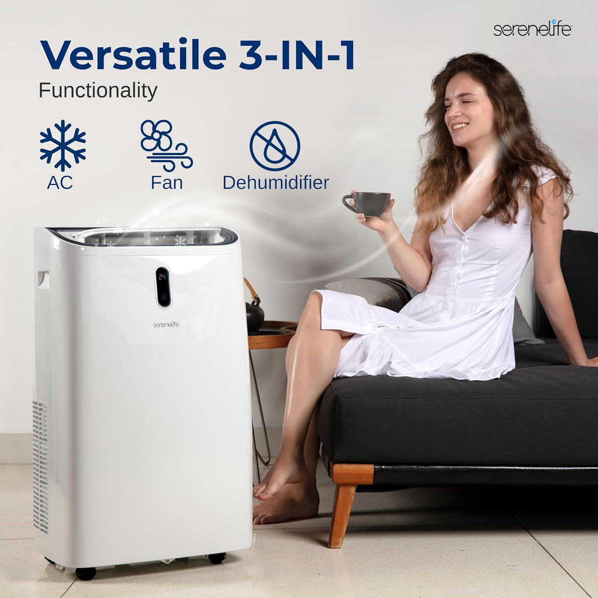 Aire acondicionado portátil SereneLife SLPAC240W 12000 BTU