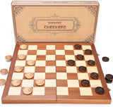 Juego de Damas VAMSLOVE 14 Plegable con Almacenaje, 8x8