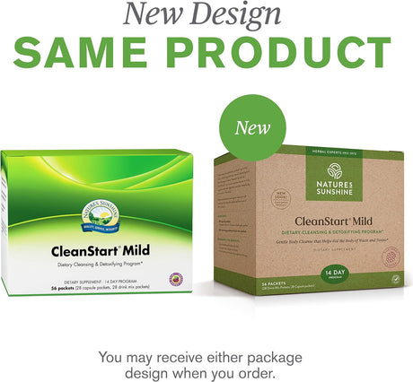 Desintoxicación Herbal Potente CleanStart Mild, 56 Paquetes