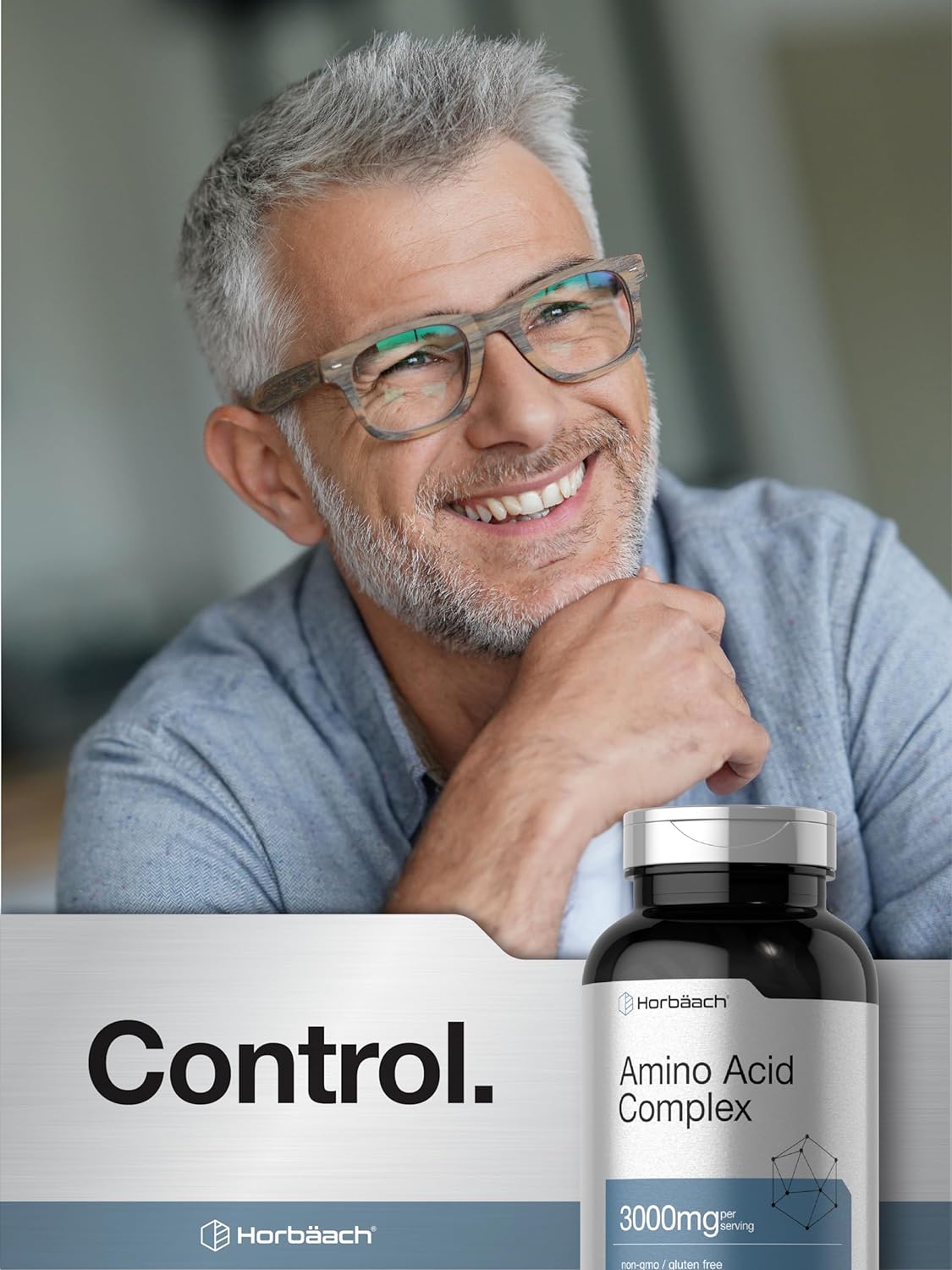 Suplemento Horbaach Complejo de aminoácidos 3000 mg  250 cáp