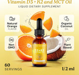 Suero de Vitamina D3 4000 IU + K2 Vegano Orgánico USA