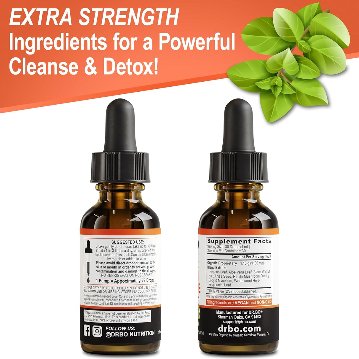 Candi Cleanse Suplemento Oregano y Wermut Orgánico 1 oz