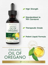 Suplemento Carlyle Aceite orgánico de orégano Líquido 2 oz