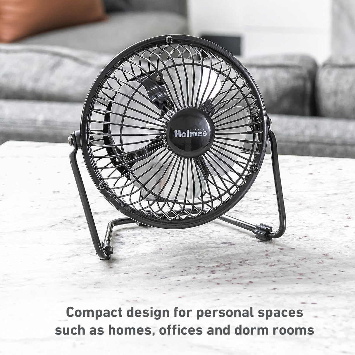 HOLMES Ventilador de Escritorio Mini 4 Alta Velocidad, 4 Aspas