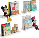 Estanterías Flotantes Wallniture Denver para Decoración Infantil, Set de 4