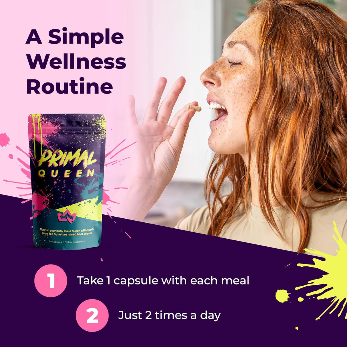 Suplemento de órganos de res para mujer, 100% pasto, equilibrar hormonas