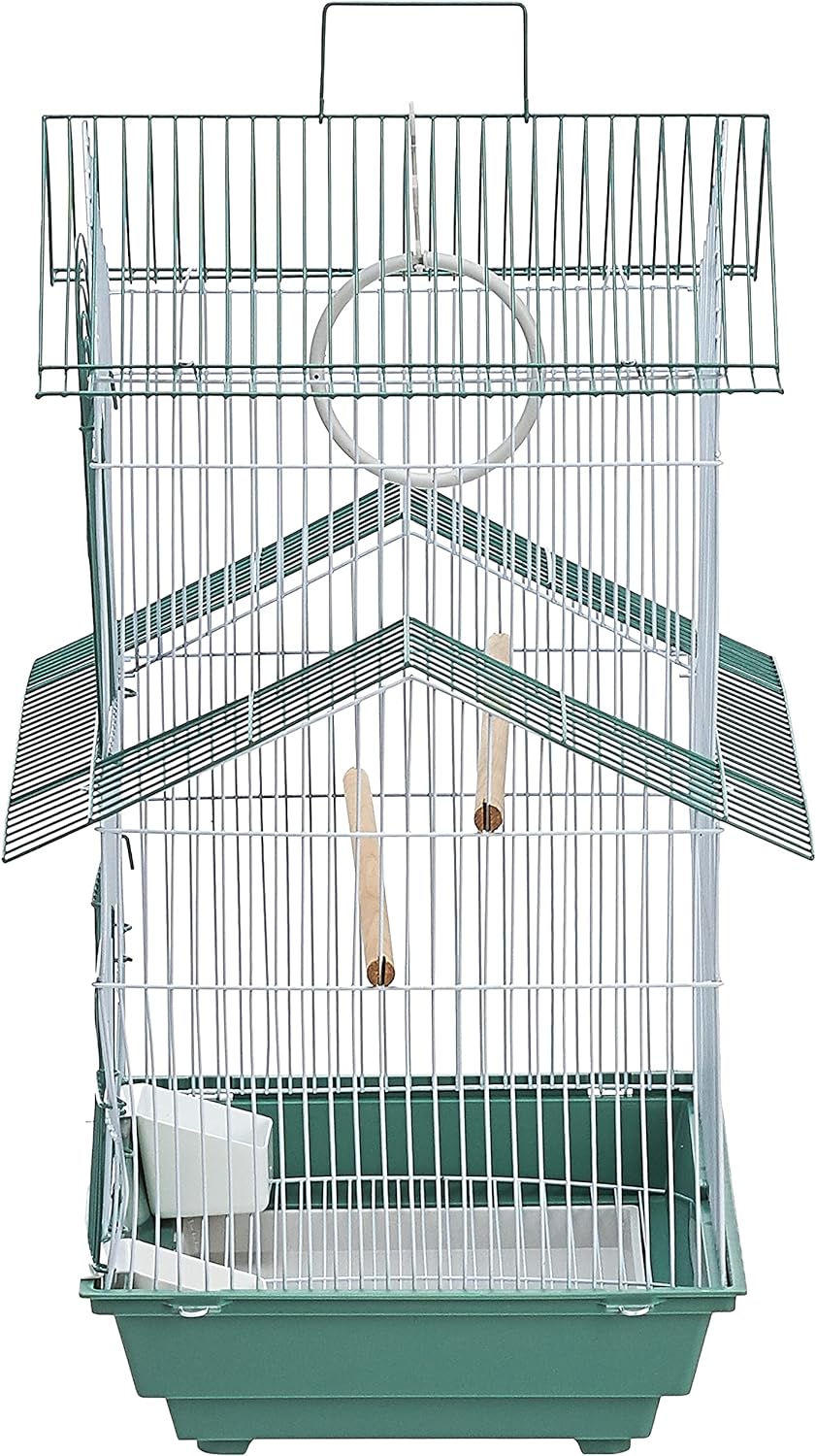 Jaula para aves talla S Verde y Blanco