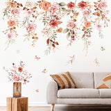 Vinilos de Pared Wondever, Flores Boho, Adhesivos Decorativos