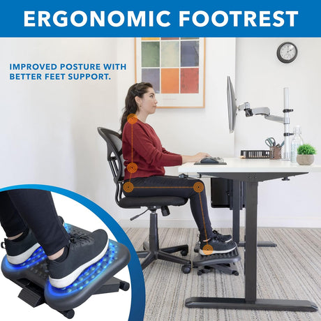Reposapiés ergonómico para debajo del escritorio 3 niveles