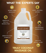 Aceite de masaje de coco orgánico elimina la tensión Biotone