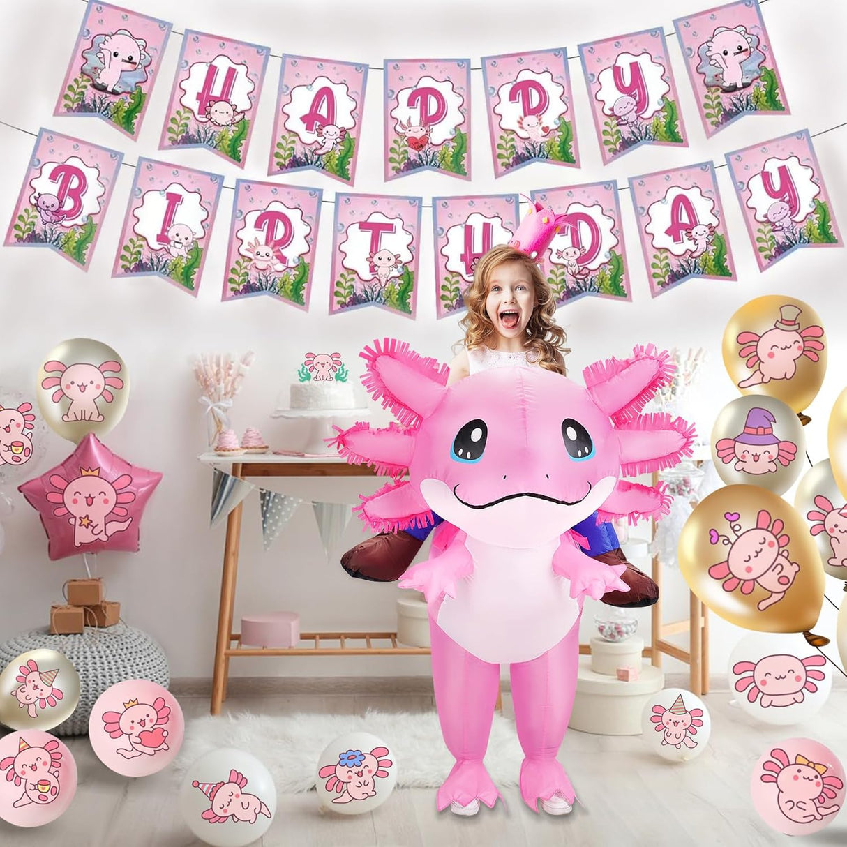 Disfraz Inflable Axolote para Niños - Stegosaurus, Halloween