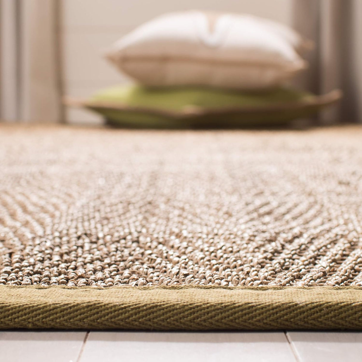 Alfombra Runner de Fibra Natural, Safavieh, Herringbone, NF115G