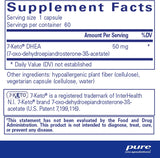 Suplemento 7-Keto DHEA 50 mg Pure Encapsulations 60 cápsulas