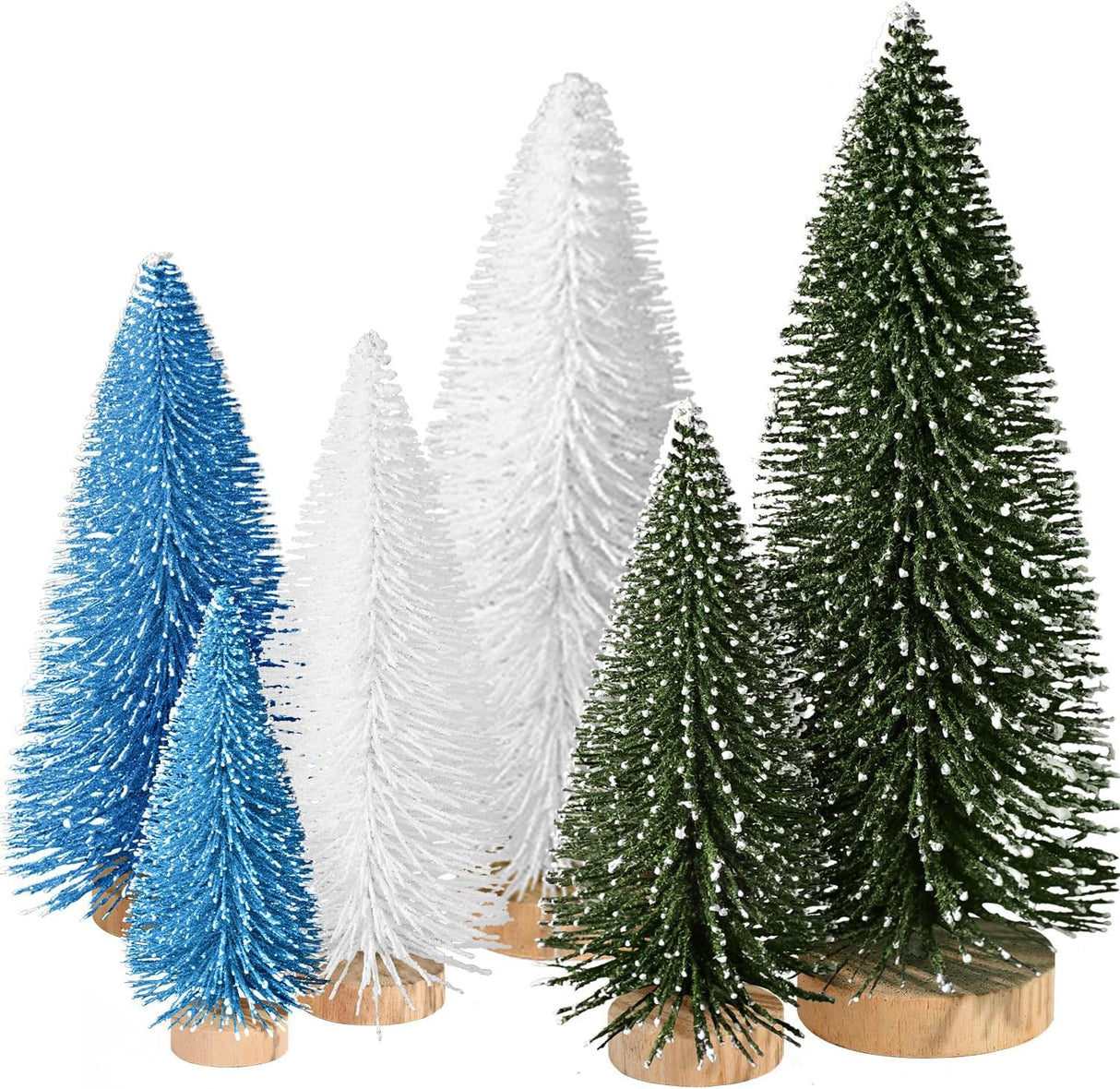 Árboles de Navidad Miniatura, Decoración Navideña, 6 Piezas