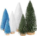 Árboles de Navidad Miniatura, Decoración Navideña, 6 Piezas