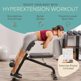 Banco de hiperextensión Lifepro, ajustable, plegable, modelo