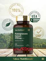Extracto de Granada | 200 Cápsulas | 3750 mg | No GMO, Sin Gluten