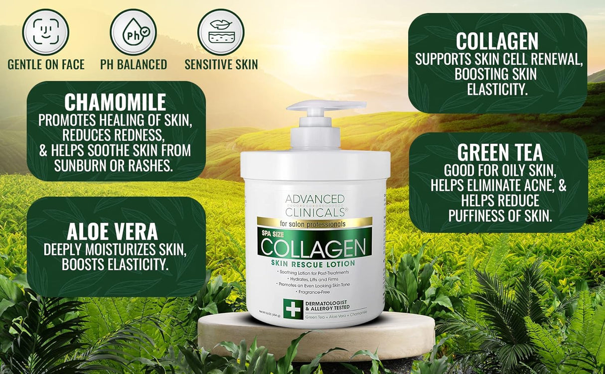 Loción facial de colágeno y ácido hialurónico crema corporal