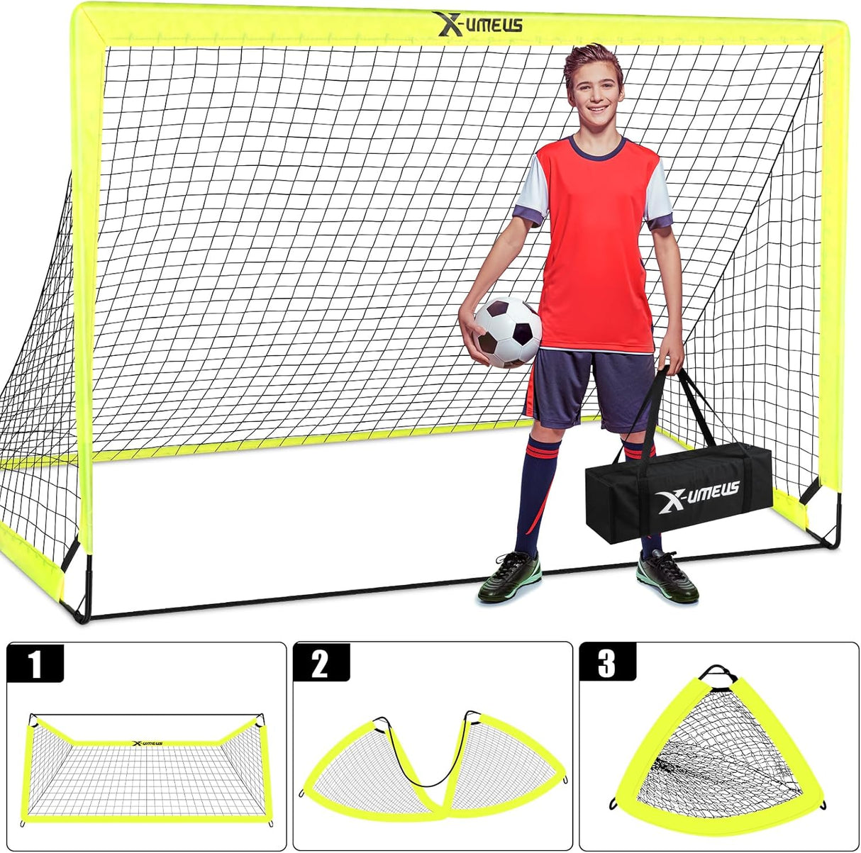Juego de 2 porterías de fútbol para niños de patio trasero
