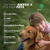 Suplemento de aceite de pescado Omega 3 para perros y gatos
