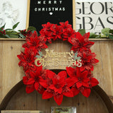 Flores Artificiales Poinsettia GREENTIME 24 Pcs con Clips