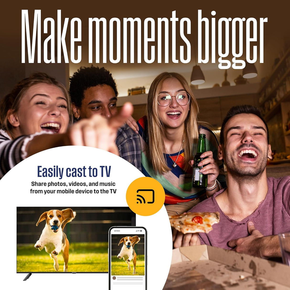 Televisor Smart 4K Edgeless Westinghouse 43 con HDR y Wi-Fi