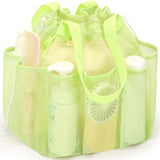 Portable Mesh Shower Caddy with Drawstring for Dorm & Travel