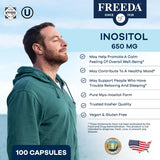 FREEDA Inositol Pure Cápsulas, 100 c, 100 días, Kosher