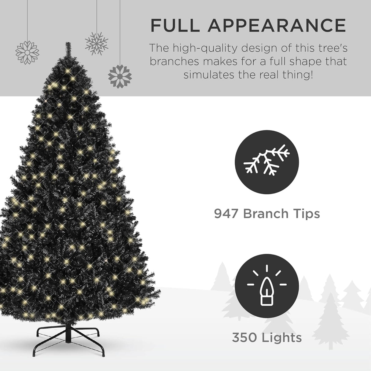 Árbol de Navidad Artificial 6ft Best Choice Products, 250 Luces