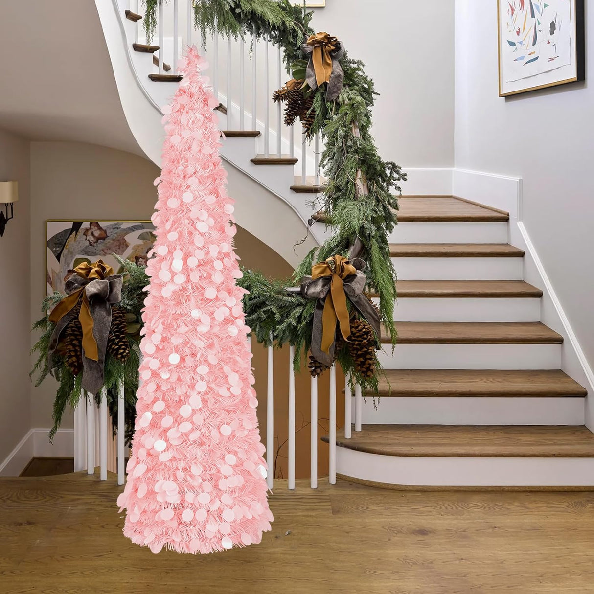 Árbol de Navidad MACTING 5ft con luces y fácil ensamblaje