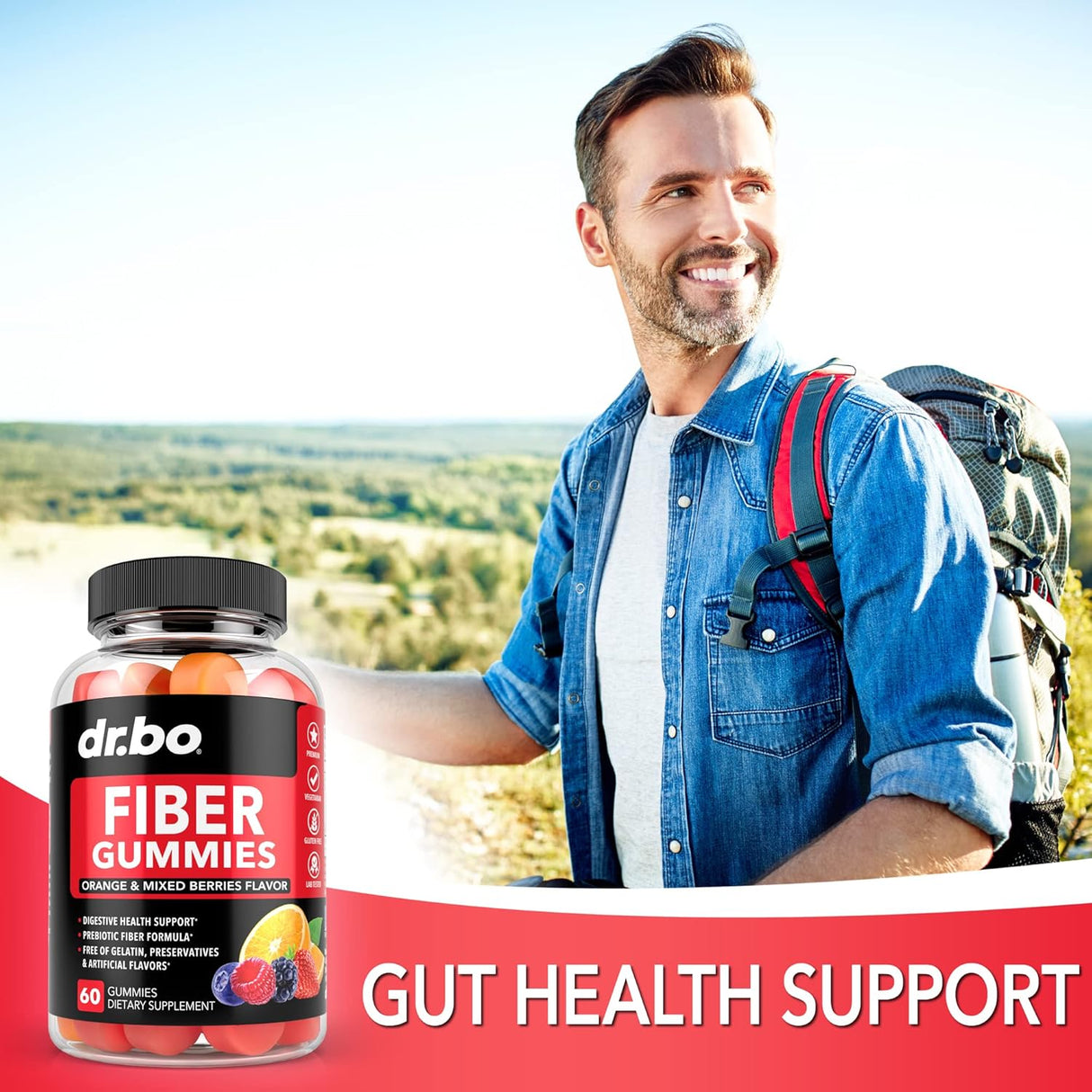 Suplemento de fibra prebiótica de salud intestinal