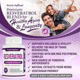 Suplemento de resveratrol premium de 1500 mg Fuerza máxima