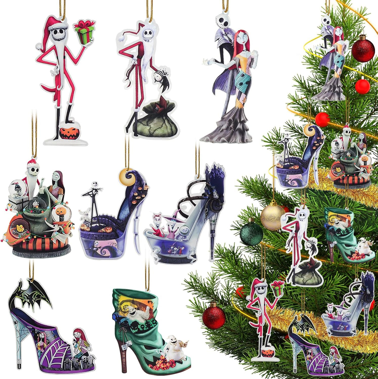 Decoraciones Navidad Pesadilla Antes de Navidad 8PCS 10cm