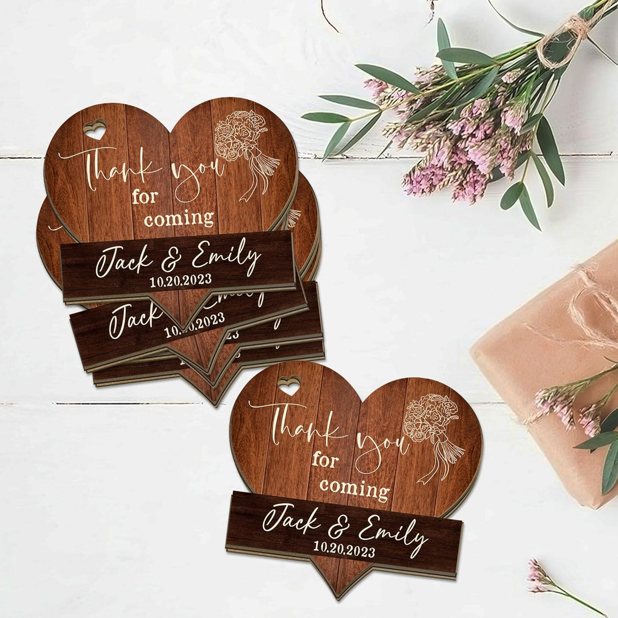 Recuerdos Personalizadas de Madera para Bodas
