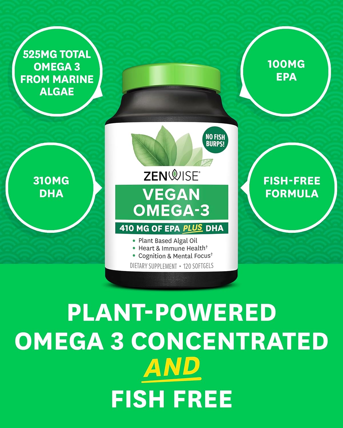 Suplemento Aceite de pescado vegano omega-3  base de plantas