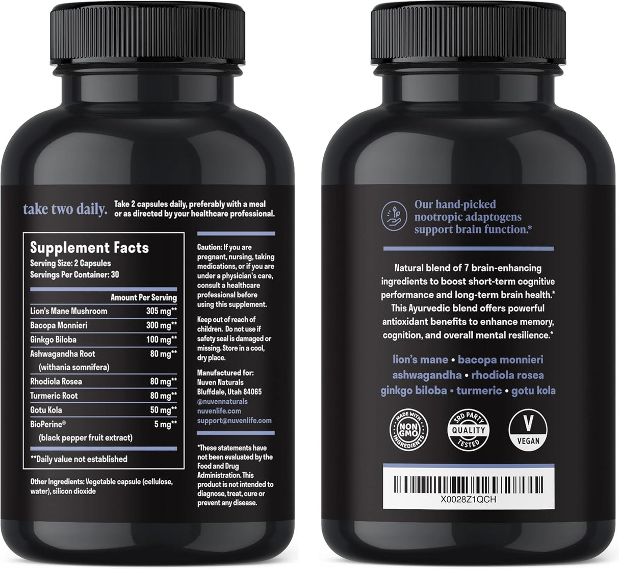 Suplemento cerebralnootrópico natural para enfoque